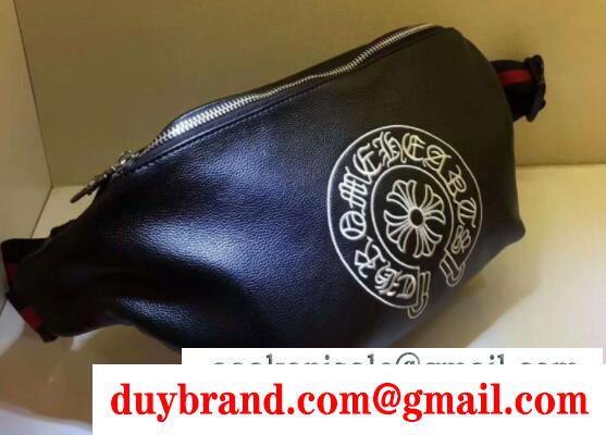 機能性も抜群クロムハーツバッグコピーCHROME hearts レザーウエストポーチボディバッグ自転車ギフトブラック