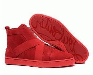 Thời trang Louboutan Neaker nam Christian Louboutin High Cut Suede Flat