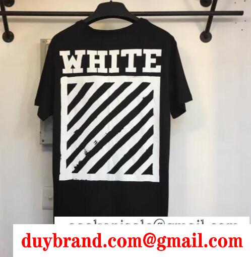 トレンドファッションなOFF white オフホワイト ｔシャツプリント半袖ゆっとりクールネック3色可選