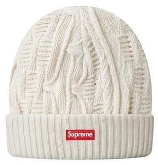 Mũ tối cao dễ thương Hộp tối cao Logo KNIT CAP KNIT MAT MANG / Mùa đông đi lại ngày du lịch ngày du lịch