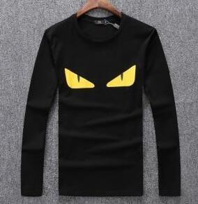 Monster Cutsourt mềm Fendie Cutsourt Tops Men Fendi t -shirt Long -sleeved Round Head 2 Lựa chọn màu sắc