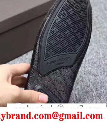 高級感溢れる ルイヴィトン靴メンズロファー louis vuitton レザーモカシンシューズダミエ柄