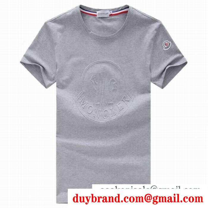 【激安】MONCLERモンクレール半袖Tシャツスーパーコピー80283 00 8390y 999 半袖tシャツ イエロー ブラック ホワイト グレー 4色可選 