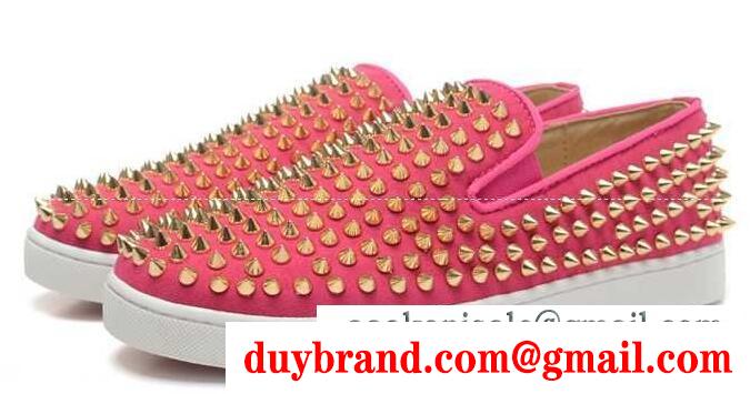 再入荷CHRISTIAN louboutinクリスチャンルブタンスニーカーコピー メンズ 靴 シューズ カジュアル スパイク ローズレッド 