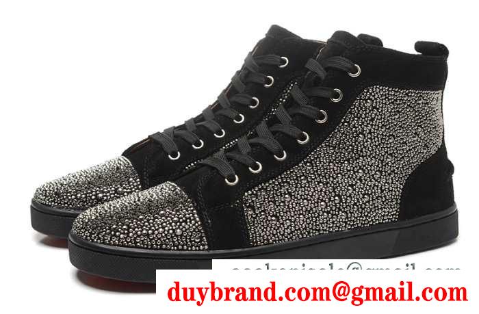 軽さの感じられるCHRISTIAN louboutinクリスチャンルブタン スニーカーコピーハイカット スニーカー メンズ シューズ 靴 スパイク ブラック