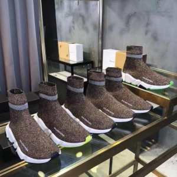Biệt thự -Colored 2019 Mùa xuân / Mùa hè 2019 Balenciaga Speed ​​Trainer Valenciaga Huấn luyện viên Speed ​​Speed ​​Sneakers_Sneakers