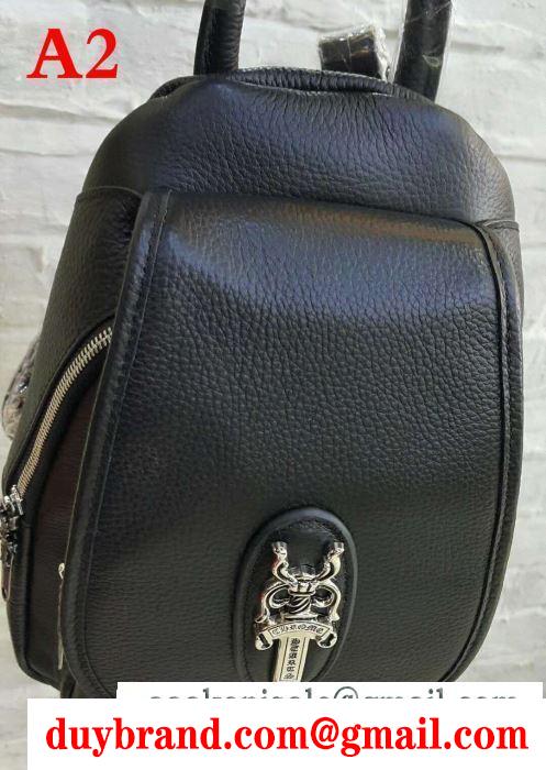 人気掲載 春夏 新品 クロムハーツ リュックサック 通学 chrome heartsブランド コピー かわいい 大容量 収納力抜群 黒