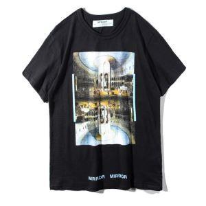 Bargain Limited Bán hàng Tắt áo trắng Tắt Áo sơ mi ngắn áo sơ mi cổ tay áo phông màu đen