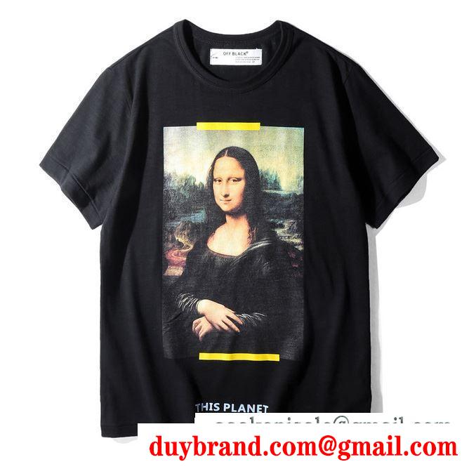 Off-Whiteオフホワイト偽物激安Ｔシャツ メンズ クルーネック ｔシャツ/monalisa s/s t-shirt モナリザ ブラック ホワイト