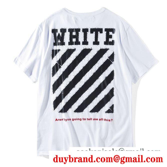 通気性、着心地がいいOff-Whiteオフホワイトコピー人気のメンズのクルーネック半袖Tシャツ偽物 ブラック、ホワイト、赤色3色可選