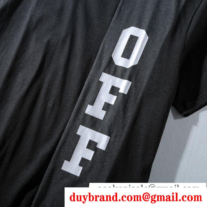 高いデザインのOff-WhiteオフホワイトＴシャツコピーのメンズのブラックのクルーネック半袖Tシャツ激安偽物
