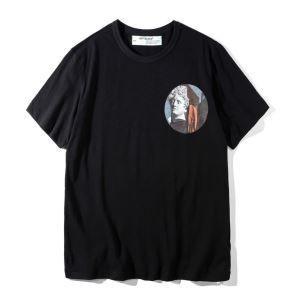 Áo phông Tắt Tắt trắng Caravaggio s/s tee 0maA002S1818 Top Crew cổ áo áo phông ngắn tay
