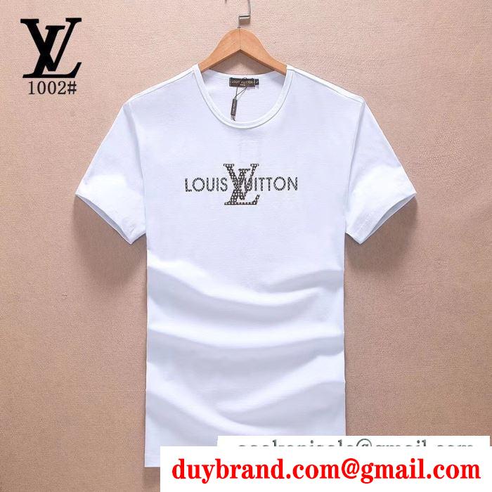 海外でも若者たちに大人気なLOUIS vuittonルイ ヴィトンｔシャツメンズビジネス用クルーネック半袖tシャツスーパーコピー