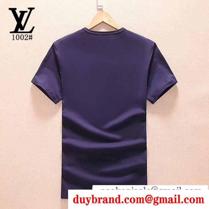 海外でも若者たちに大人気なLOUIS vuittonルイ ヴィトンｔシャツメンズビジネス用クルーネック半袖tシャツスーパーコピー