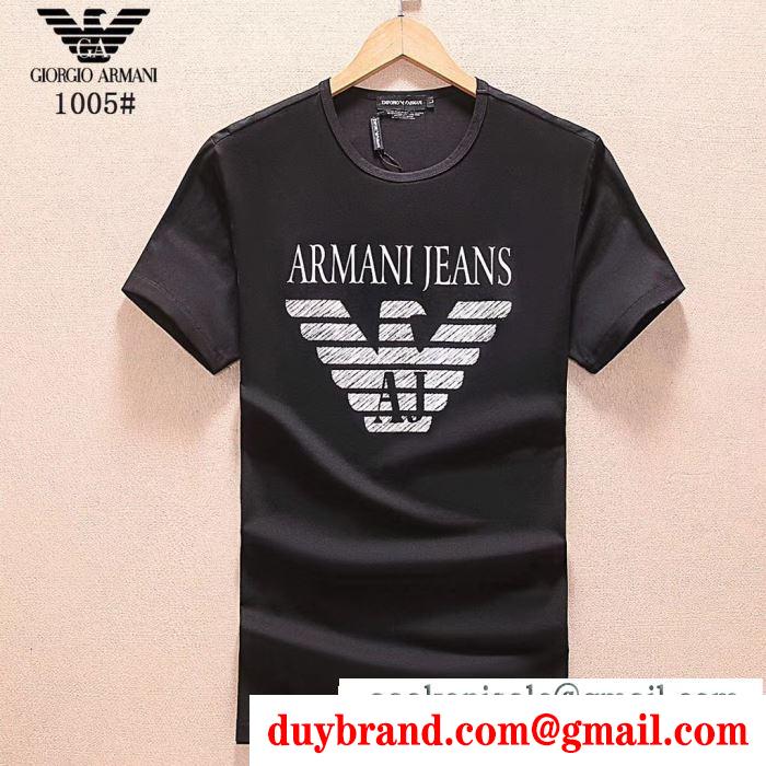 安心な品質ARMANIアルマーニ通販コピーメンズビジネス用クルーネック半袖Tシャツホワイト、ブラック、ワインレッド3色可選