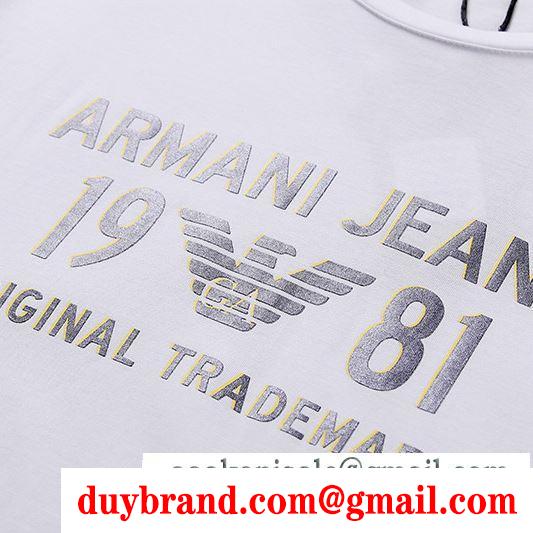 軽量で薄手のARMANIアルマーニコピー通販のメンズ半袖クルーネックＴシャツブラック、ホワイト、ブルー3色可選