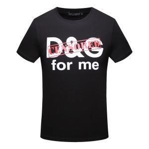 Dolce & Gabbana Dolce & Gabbana White, Black Men Short Sleeve Crew Neck T -Shirt