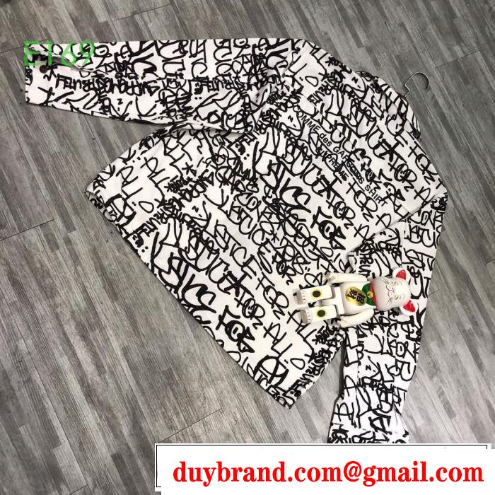 2019-2020秋冬流行色紹介 Supreme X Cdg SHIRT Printed Canvas Chore  ブルゾン さわやかに新品おすすめ