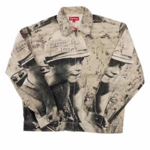 Xu hướng mùa thu / mùa đông này bán giá rẻ Blouson Supreme 19FW Supreme is Love denim work áo khoác_ áo khoác parker áo len Cour