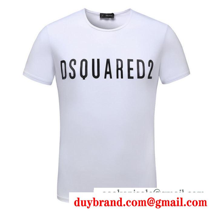 DSQUARED2ディースクエアードコピーロゴがプリントしたGD0097 s22427 900 16ksj3メンズ半袖クルーネックtシャツブルー、ホワイト2色