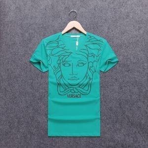 Vai trò hàng đầu Versace Versace Black, White, Blue V -Neck Short Sleeve T -shirt