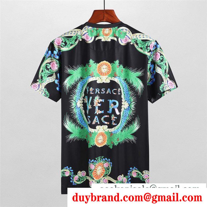 ピュアな印象にVERSACE ヴェルサーチ ｔシャツ コピー 快適 個性派 流行り トップス 人気 メンズ 18夏新款
