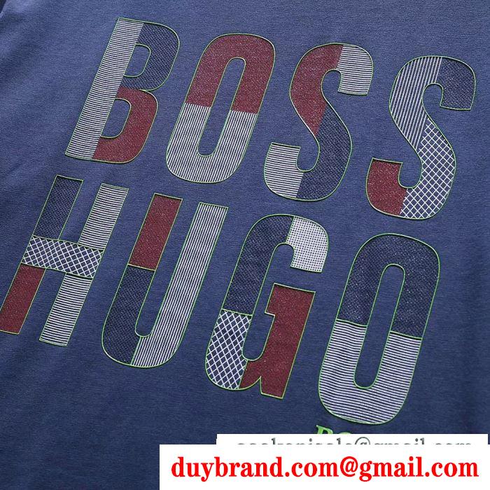 快適な着心地HUGO bossヒューゴボスコピー激安のロゴがプリントされたメンズクルーネック半袖tシャツ