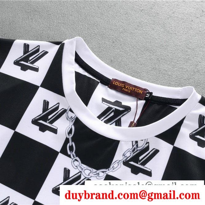 大人気売れ中！LOUIS vuittonルイヴィトンコピービジネス用メンズクルーネック半袖ｔシャツトップス