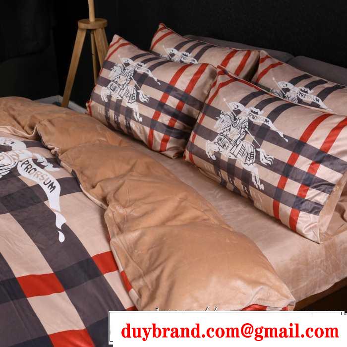 2019トレンドmàu sắc秋冬セールバーバリー BURBERRY  寝具4点セット更にトレンドが急上昇中
