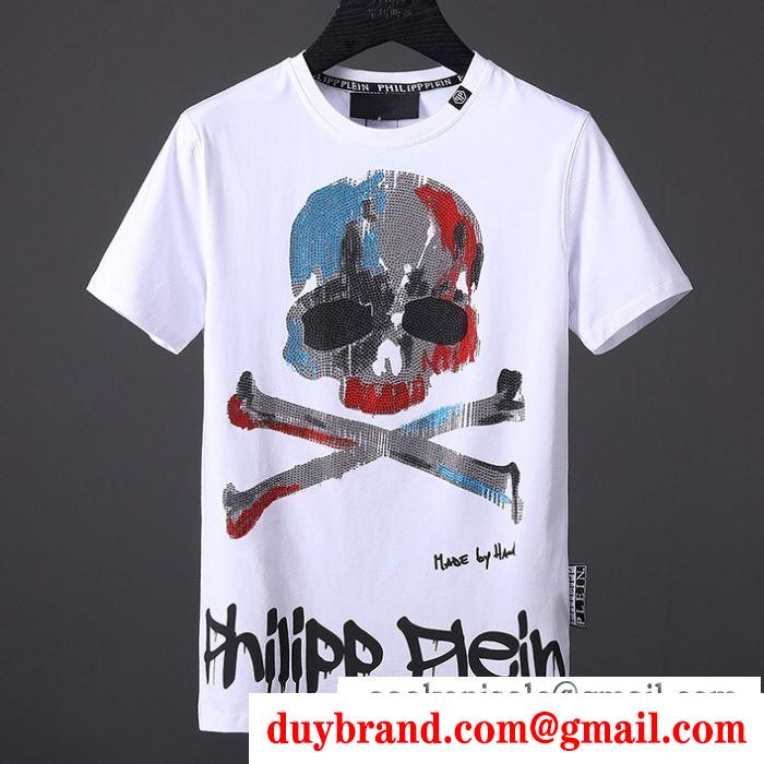 耐久性に優れた重量感のPHILIPP pleinフィリッププレイン偽物のメンズクルーネック半袖tシャツ偽物トップス