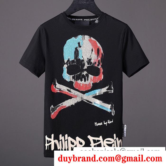 耐久性に優れた重量感のPHILIPP pleinフィリッププレイン偽物のメンズクルーネック半袖tシャツ偽物トップス