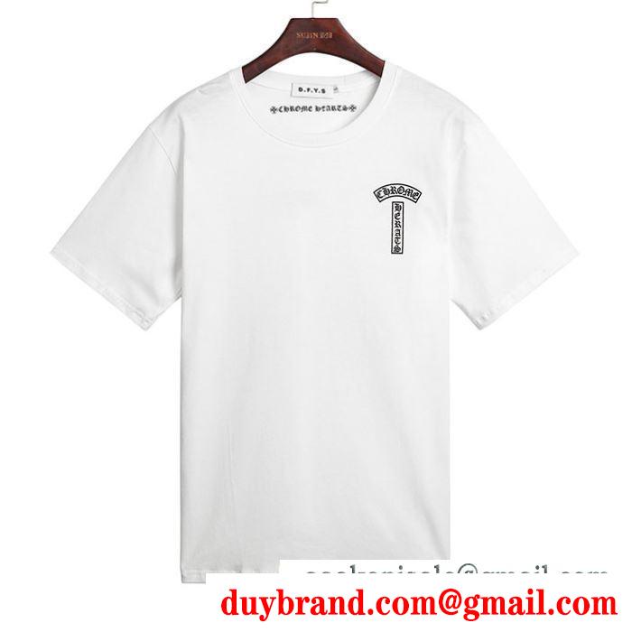 洗練された印象のCHROME heartsクロムハーツコピー通販のホワイトクルーネック半袖tシャツファッション品