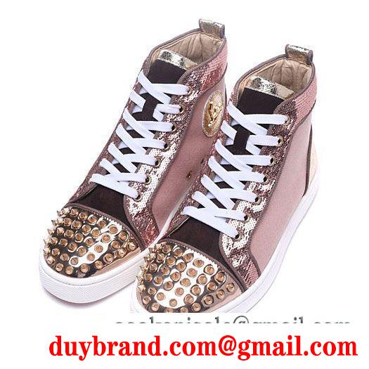 無敵アイテムChristian louboutinルブタンコピーlou spikes woman flatレディーススニーカーハイカットシューズ