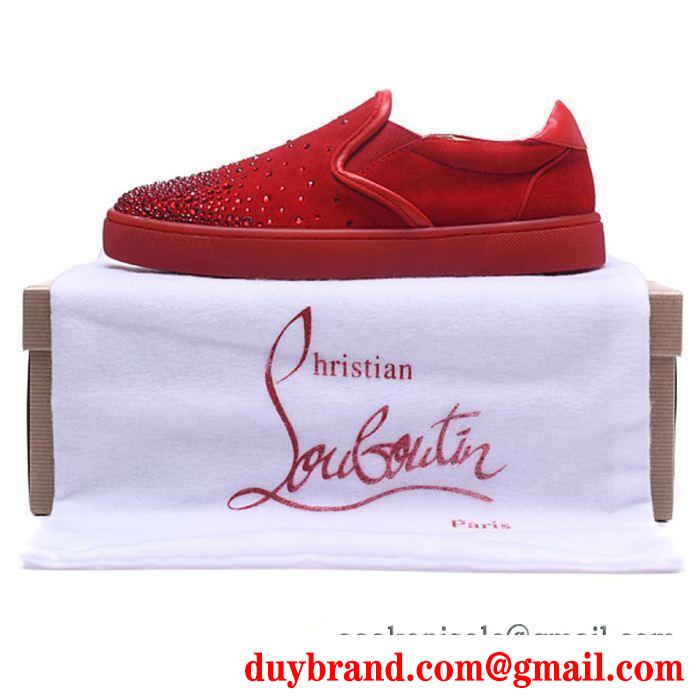 新鮮！Christian louboutin最新 pik boat woman flat ルブタン スニーカー メンズ 海外fashion 人気 新作 シューズ 入手困難 レッド