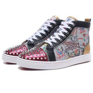 Tọa độ cổ điển mạnh nhất Christian Louboutin Spike Cut Cut Men Sneakers Sneakers Choles