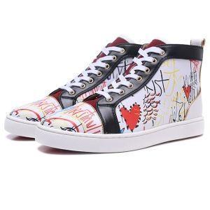 Giày 18SS/Louboutin Masteralta Phiên bản bằng sáng chế bằng sáng chế White Sneakers Sê -ri Phổ biến cao