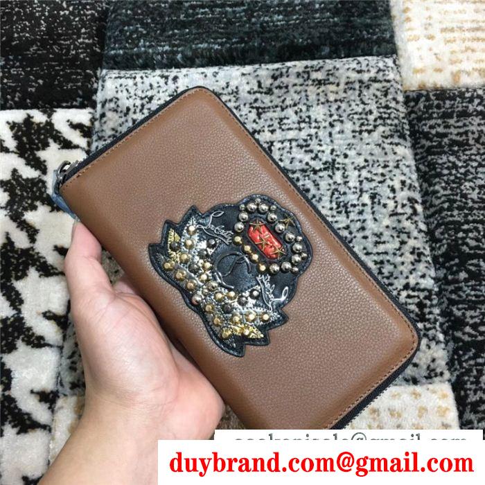 高級chất liệuを採用財布コピー激安Christian louboutinレディースラウンドファスナー長財布レザーウォレット