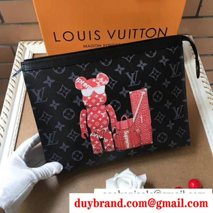 使い勝手的にルイヴィトン偽物クラッチバッグLOUIS vuittonビジネス用メンズバッグDa cao cấpロゴプリント