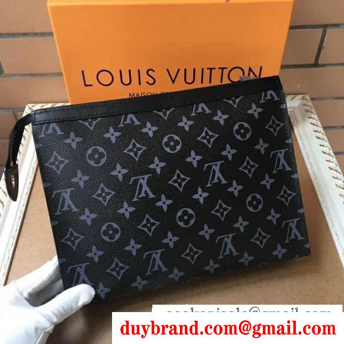 使い勝手的にルイヴィトン偽物クラッチバッグLOUIS vuittonビジネス用メンズバッグDa cao cấpロゴプリント