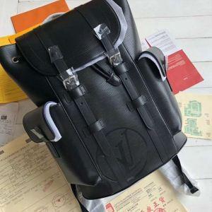 Người nổi tiếng ở nước ngoài cổ điển yêu thích Louis Vuitton Louis Vuitton ba lô chính hãng da đen