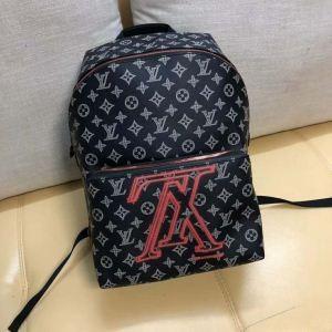 Xử lý tinh chế Louis Vuitton Louis Vuitton Giới tính Backpack Da chính hãng bán hàng mặc cả màu đen