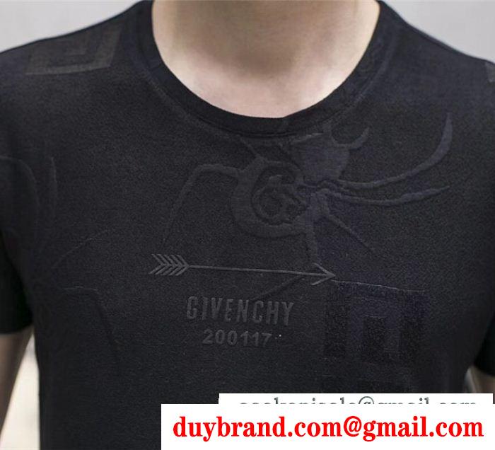 激安大特集GIVENCHYジバンシーＴシャツ偽物クルーネックトップス海外販売ブラックビジネス用メンズ半袖