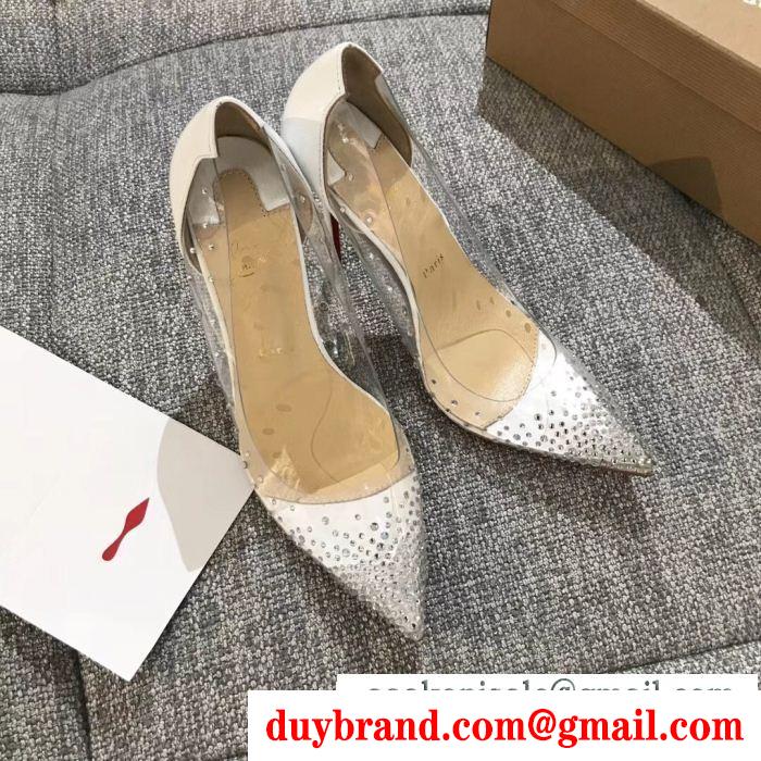 最新作限定セールChristian louboutinクリスチャンルブタンdegrastrassストラス付きクリスタルレディースハイヒールパンプス