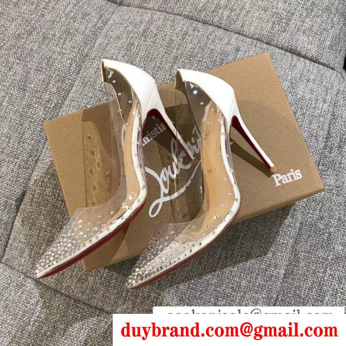 最新作限定セールChristian louboutinクリスチャンルブタンdegrastrassストラス付きクリスタルレディースハイヒールパンプス