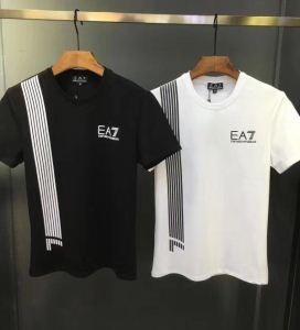 Các mặt hàng phổ biến phổ biến Armani Armani logo in phi hành đoàn T -Shirt ngắn tay áo