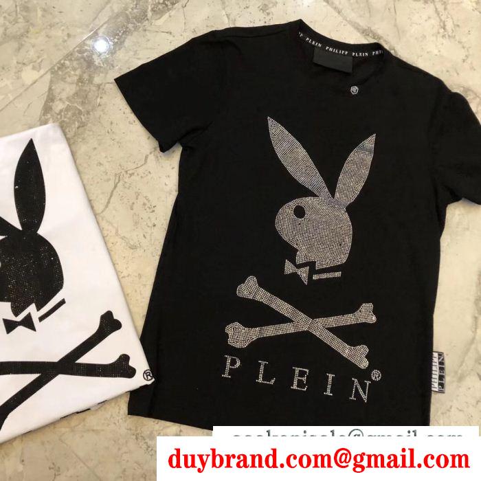 完売前に!!PHILIPP pleinフィリッププレイン人気芸能人着用プリントクルーネック半袖ｔシャツ