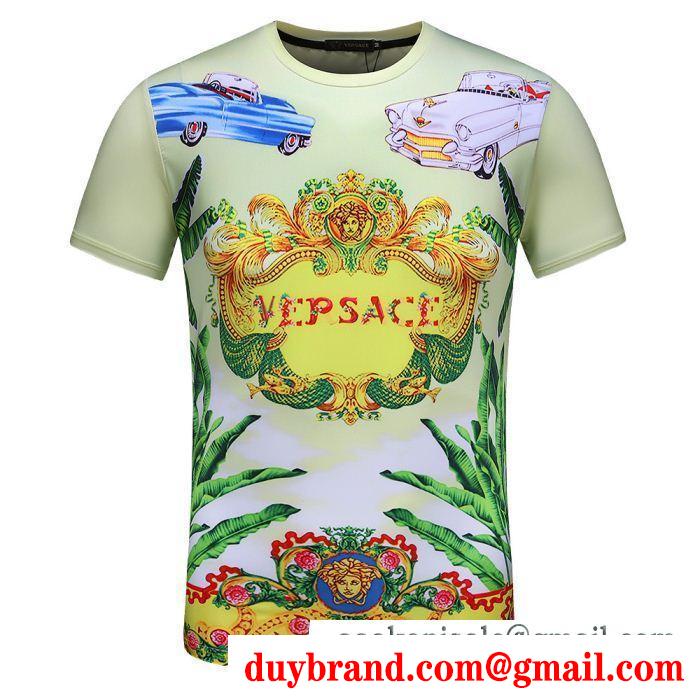 超激得高品質VERSACEヴェルサーチコピー人気プリント激安メンズクルーネック半袖Ｔシャツ
