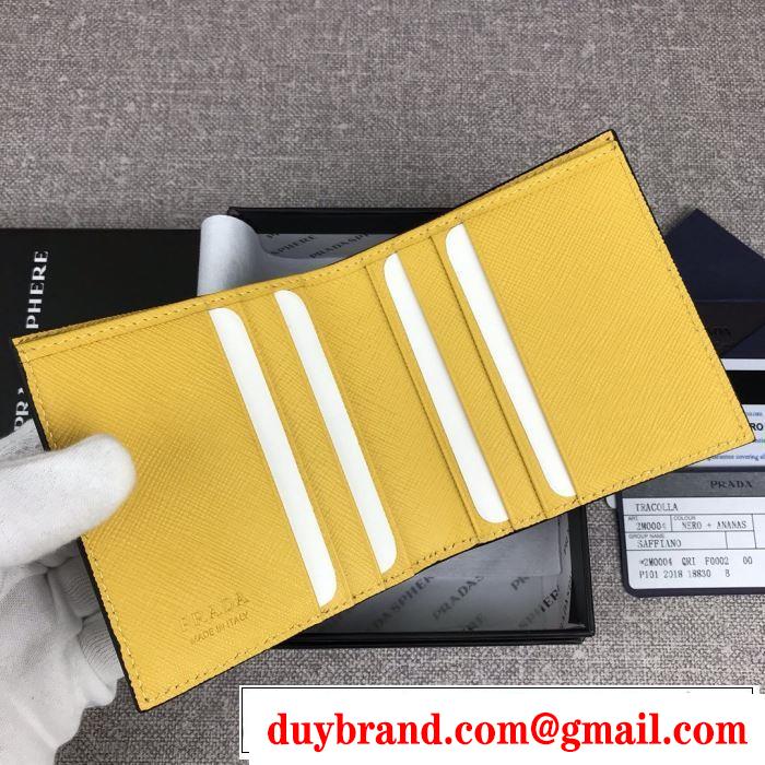 財布/ウォレット 秋冬とれんど新品目立ち プラダ PRADA 2019秋冬最重要アイテム  3色可選 2019秋冬トレンドデザイン