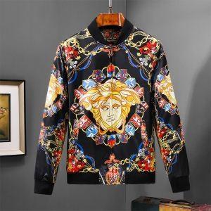 Màu sắc nhẹ nhàng Versace Versace Áo khoác nam đen giá rẻ mãi mãi