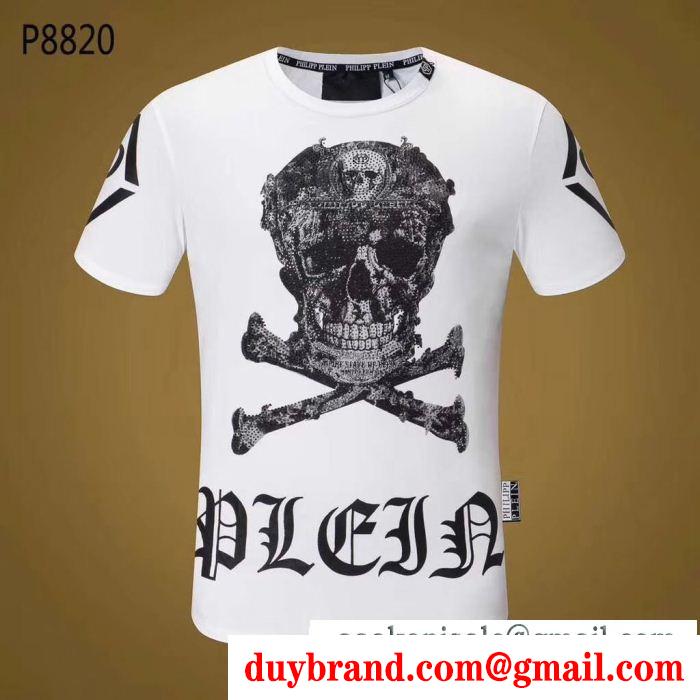 フィリッププレイン philipp plein お洒落アイテム 半袖tシャツ 最高級品質 2色可選
